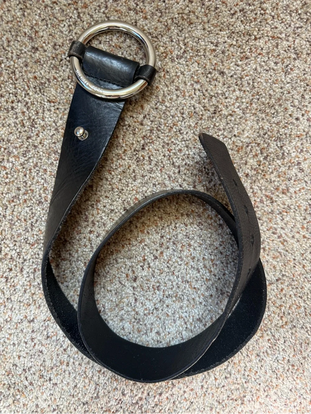 Michael Kors Black Leather Belt-Size L - Picture 1 of 3